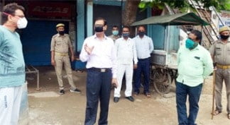 एसडीएम जानसठ  ने हॉट स्पॉट एरिया का निरीक्षण किया