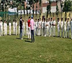 क्रिकेट एसोसिएशन द्वारा अंडर १४ के ट्रायल: खिलाड़ियों ने दमखम दिखाया