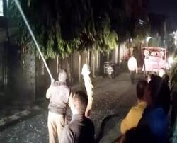 पटाखे से व्यापारी नेता के घर में लगी भयंकर आग, लाखों का नुकसान