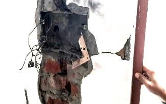 आकाशीय बिजली गिरने कई घरों को हुआ नुकसान