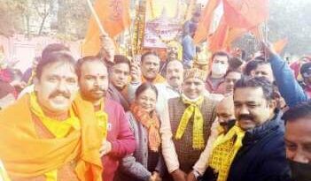 विश्व हिंदू परिषद द्वारा आहूत जन जागरूकता बाइक रैली का आयोजन