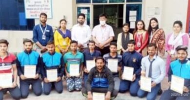 नेहरू युवा केन्द्र, मुजफ्फरनगर  के तत्वाधान में खेलकूद प्रतियोगिता का आयोजन