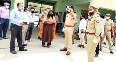 डीएम व एसएसपी ने कूकडा नवीन मंडी स्थल अधिकारियों ने किया निरीक्षण