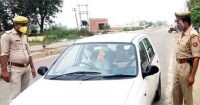 एसएसपी अभिषेक यादव के आदेशानुसार सघन चैकिंग अभियान चलाया:  दो दर्जन चालान काटे