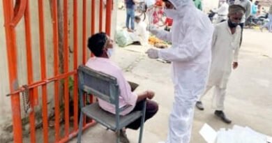 सब्जी विक्रेताओ का कोरोना टेस्ट कराया