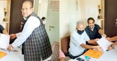 श्री दिगंबर जैन मंदिर समिति वहलना की प्रबंध समिति के वार्षिक चुनाव के लिए नामांकन किया