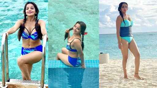 व्हाइट नेट वाली ड्रेस में झलका Monalisa का Bikini अवतार व्हाइट नेट वाली ड्रेस में झलका Monalisa का Bikini अवतार