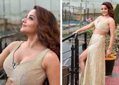 Monalisa का ये दिलकश अंदाज़-हाई थाई स्लिट स्कर्ट में.. Monalisa का ये दिलकश अंदाज़-हाई थाई स्लिट स्कर्ट में..