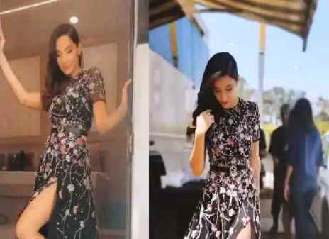 हाई स्लिट ड्रेस पहन कुछ यूं मटक-मटक कर चलीं Nora Fatehi हाई स्लिट ड्रेस पहन कुछ यूं मटक-मटक कर चलीं Nora Fatehi