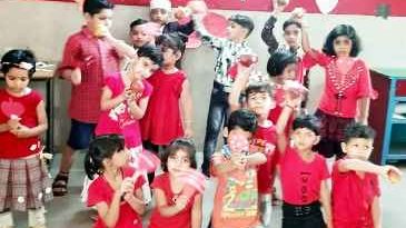 Muzaffarnagar News: एस डी. ग्लोबल स्कूल में रेड कलर डे धूमधाम के साथ मनाया