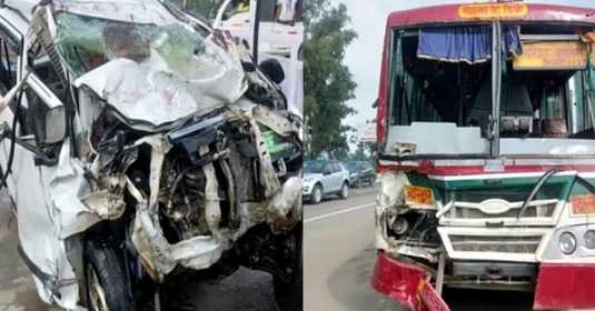 Muzaffarnagar में भयंकर हादसा, रोडवेज बस ने रौंदी वैगन आर, चार की दर्दनाक मौत, मचा कोहराम