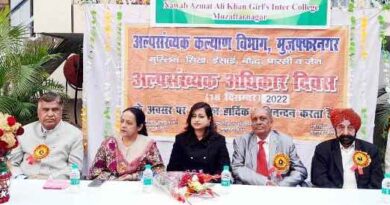 Muzaffarnagar News- अल्पसंख्यक अधिकार दिवस का आयोजन नवाब अजमत अली खां गर्ल्स इण्टर कालेज में किया गया