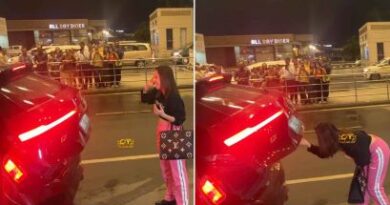 कार के अजीब व्यवहार से जूझते हुए देखा गया Nushrat Bharucha को