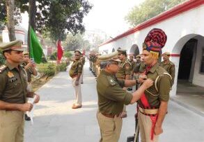 Muzaffarnagar News- ध्वाजारोहण कर पुलिस महानिदेशक के संदेश को पढकर सुनाया