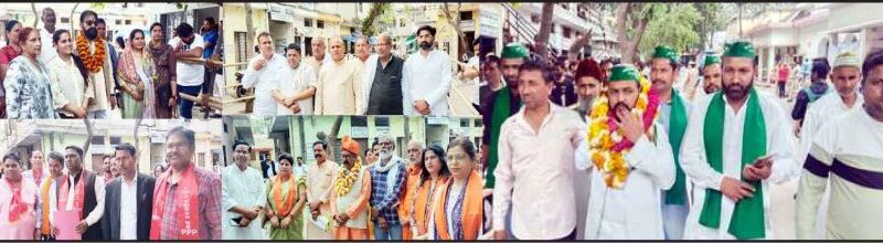 Muzaffarnagar News-सुनील त्यागी, शाह आलम, मनोज सैनी सहित कई ने अंतिम दिन किया नामांकन