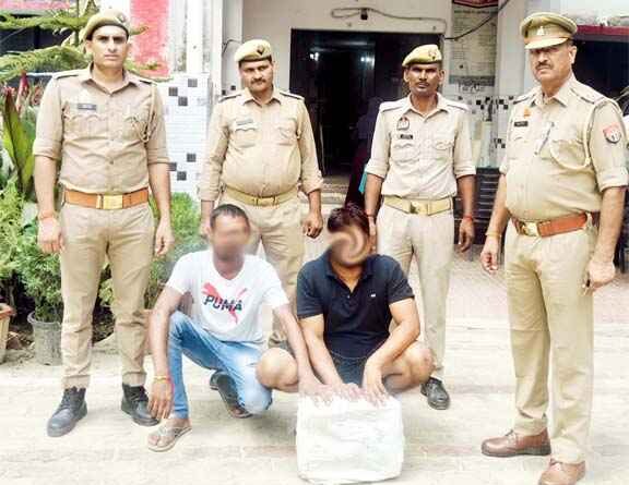 Muzaffarnagar/शाहपुर: अवैध गांजे सहित दो को दबोचा