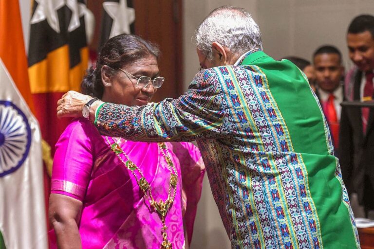 राष्ट्रपति द्रौपदी मुर्मू Timor-Leste के सर्वोच्च नागरिक सम्मान ग्रैंड-कॉलर ऑफ़ द ऑर्डर ऑफ़ तिमोर-लेस्ते से सम्मानित