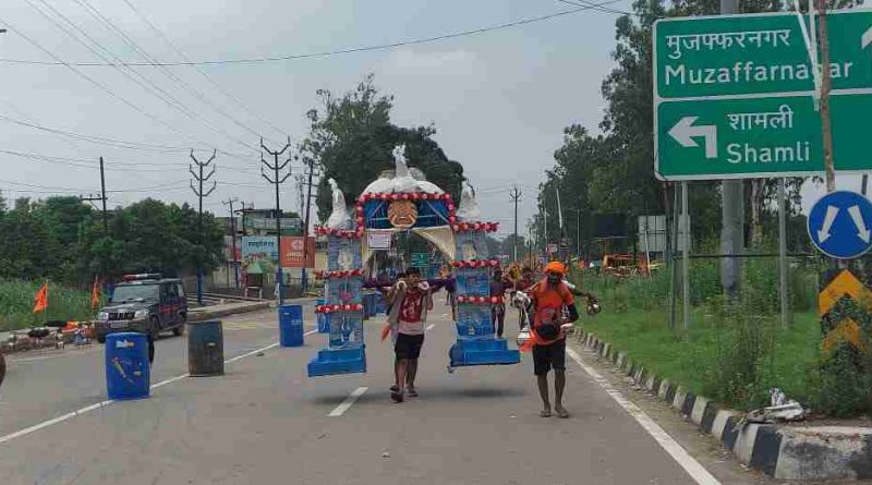 Muzaffarnagar में कांवड़ यात्रा ने मचाया धमाल, Dj कांवड़ से लेकर राम-शिव झांकियों तक हर दृश्य बना आस्था का उत्सव