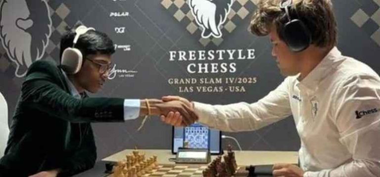 💥हैरानी! 19 साल के Rameshbabu Praggnanandhaa ने लास वेगास में विश्वविजेता मैग्नस  Carlsen को धूल चटाई — भारत को मिला चेस का नया सम्राट!💥