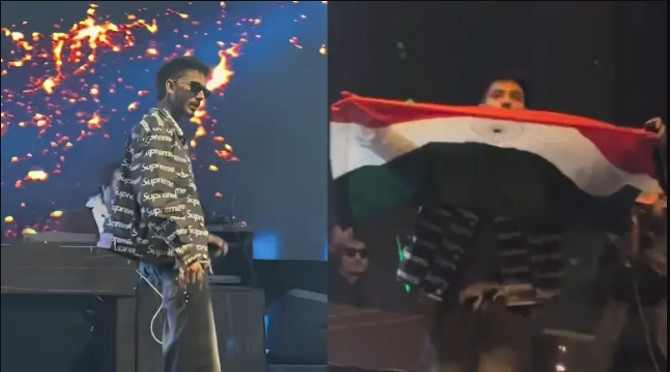 नेपाल में परफॉर्मेंस के दौरान तिरंगा लहराकर पाकिस्तानी रैपर Talha Anjum ने मचाया तहलका, फैंस में नाराज़गी—सिंगर बोले: कला की कोई सरहद नहीं नेपाल में परफॉर्मेंस के दौरान तिरंगा लहराकर पाकिस्तानी रैपर Talha Anjum ने मचाया तहलका, फैंस में नाराज़गी—सिंगर बोले: कला की कोई सरहद नहीं