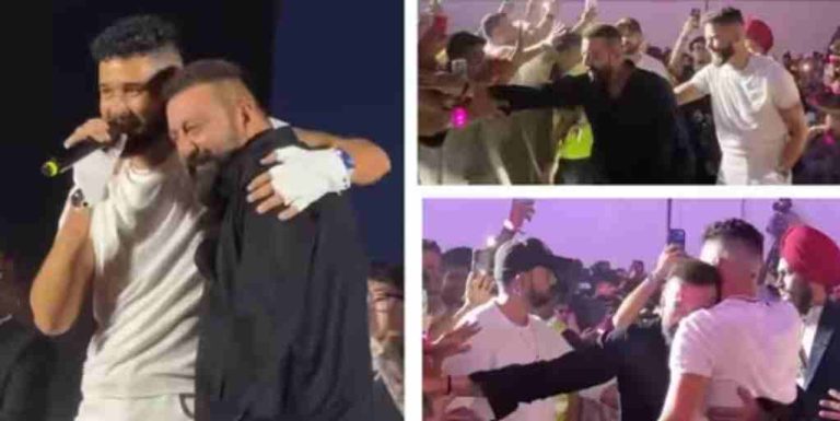 एपी ढिल्लों के कॉन्सर्ट में ‘संजू बाबा’ की सरप्राइज़ एंट्री: मुंबई में मचा तूफान, स्टेज पर गले मिले, पैर छुए, तारा सुतारिया संग डांस ने बढ़ाया तापमान-Sanjay Dutt