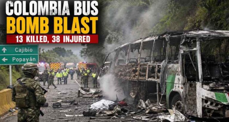 Colombia Bus Bomb Blast: काउका में बस उड़ा कर 13 की हत्या, 38 घायल—ड्रग माफिया और Farc गुटों की जंग में फिर झुलसा कोलंबिया