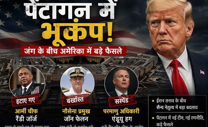 Pentagon Shake-Up Under Trump: आर्मी चीफ हटे, नौसेना प्रमुख बर्खास्त, परमाणु अधिकारी हनी ट्रैप में फंसे—जंग के बीच अमेरिका की सैन्य व्यवस्था में बड़ा उथल-पुथल