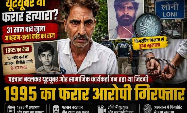 यूट्यूबर बना फरार आरोपी Salim Wastik निकला 1995 के अपहरण-हत्या कांड का दोषी, 31 साल बाद फिंगरप्रिंट से खुला राज