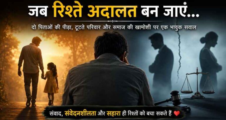 जब रिश्ते अदालत बन जाएं…”: दो पिताओं की पीड़ा, टूटते परिवार और समाज की खामोशी पर एक भावुक सवाल-Relationships