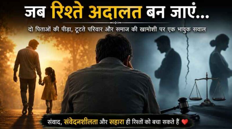 जब रिश्ते अदालत बन जाएं…”: दो पिताओं की पीड़ा, टूटते परिवार और समाज की खामोशी पर एक भावुक सवाल-Relationships
