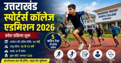 Uttarakhand स्पोर्ट्स कॉलेज एडमिशन 2026 शुरू: 120 सीटों के लिए कड़ी प्रतिस्पर्धा, 5 टेस्ट पास करने पर मिलेगा मौका 8 Uttarakhand Sports College Admission