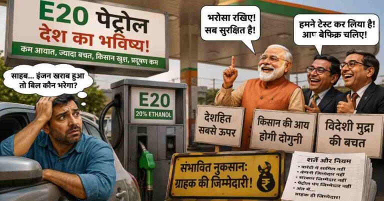 E20 पेट्रोल पर सरकार कहती है ‘भरोसा रखिए’, आम आदमी पूछ रहा- इंजन बिगड़ा तो बिल कौन भरेगा? 1 E20 Petrol Debate