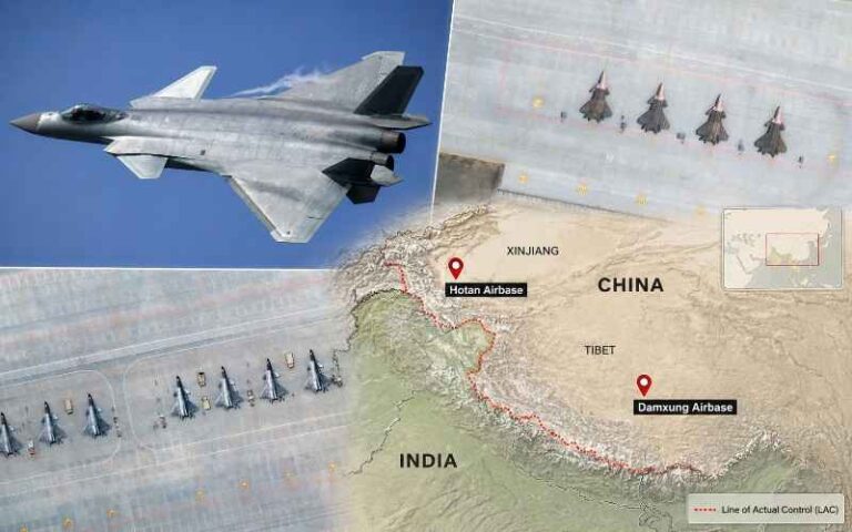 Lac के पास चीन की बड़ी एयर पावर तैनाती? सैटेलाइट तस्वीरों में 12 J-20 स्टील्थ फाइटर जेट दिखने का दावा, भारत के लिए क्यों अहम है यह घटनाक्रम 1 Satellite Images Claim China Deploys 12 J-20 Stealth Fighters Near Lac