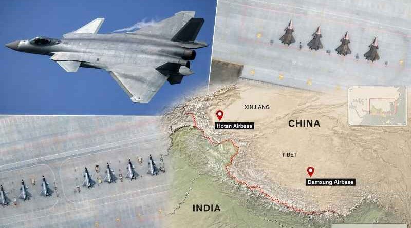 Satellite Images Claim China Deploys 12 J-20 Stealth Fighters Near Lac