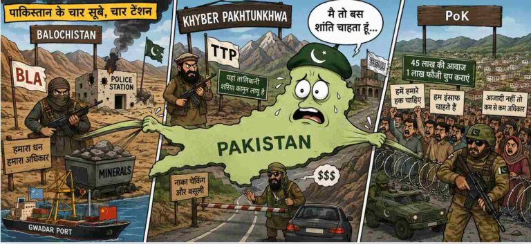Pakistan के तीन मोर्चों पर बढ़ता संकट! बलूचिस्तान में 70% इलाके पर विद्रोहियों का दावा, खैबर में Ttp का दबदबा और Pok में 1 लाख फौजियों की तैनाती 1 Pakistan Faces Multi-Front Crisis
