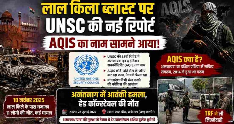 Red Fort Blast पर Unsc की नई रिपोर्ट से मचा हड़कंप! Aqis पर शक, 35 साल पुराने आतंकी नेटवर्क से लेकर अनंतनाग हमले तक सामने आई बड़ी तस्वीर 1 Red Fort Blast Aqis Link