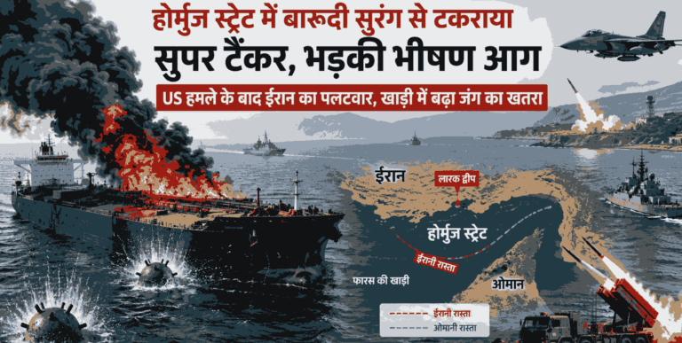 Strait Of Hormuz में समुद्री माइंस से टकराया सुपर टैंकर: विस्फोट के बाद लगी आग, इंजन बंद पड़ा; अमेरिका का एक महीने बाद फिर ईरान पर हमला 1 Strait-Of-Hormuz-Super-Tanker-Sea-Newses-Us-Iran-Conflict