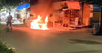 Car Fire Muzaffarnagar News