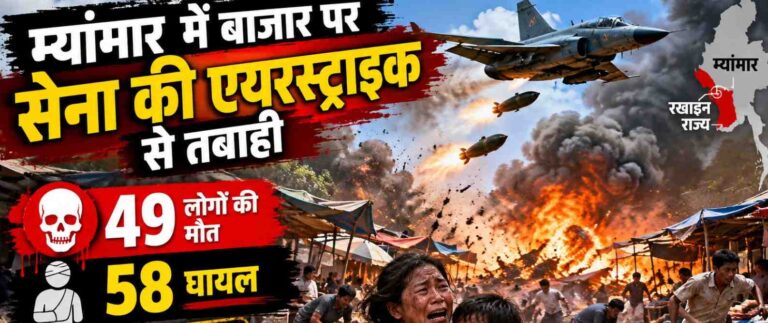 Myanmar में बाजार पर सेना की एयरस्ट्राइक से तबाही, 49 लोगों की मौत; 58 घायल, अराकान आर्मी ने दी जवाबी कार्रवाई की चेतावनी 1 Myanmar Airstrike