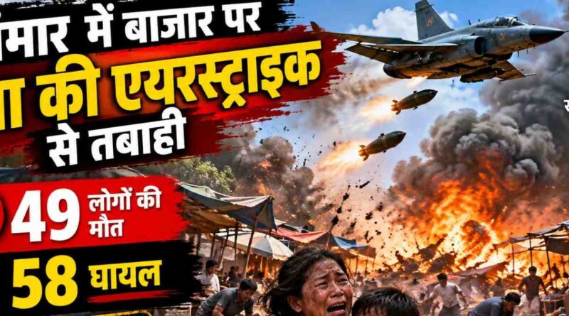 Myanmar में बाजार पर सेना की एयरस्ट्राइक से तबाही, 49 लोगों की मौत; 58 घायल, अराकान आर्मी ने दी जवाबी कार्रवाई की चेतावनी 1 Myanmar Airstrike